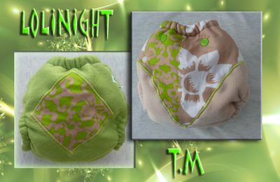 COUCHE DE NUIT Loli*Nuit- Verte et Beige