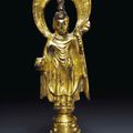 A small gilt-bronze figure of Buddha, Tang dynasty (AD 618-907)