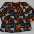 Veste chinoise en tissu africain Alexandre