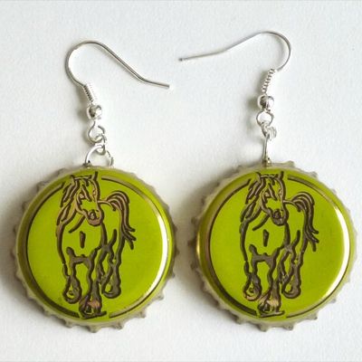 Boucles capsules "Cheval vert hop"