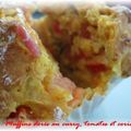 Muffins au curry, coriandre et tomates