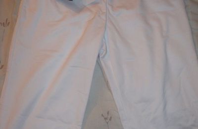 Pantalon sport DIM blanc, taille 38