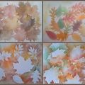 Pastels secs FEUILLES d'AUTOMNE