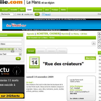 Rue des créateurs sur Le Mans maville.com