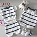 TUTO tricot bb FACILE et PREMA BOUTIQUE bebe modele layette bébé et patron a tricoter Explications brassière, bonnet, chaussons et Reborn