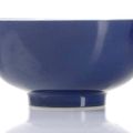 An monochrome blue-glazed porcelain bowl, China, underglaze blue six-character mark and period of Yongzheng