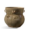 A Yue celadon 'frog' jar, Eastern Jin dynasty (AD 317-420)