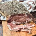 Porc séché au frigo, comme une coppa