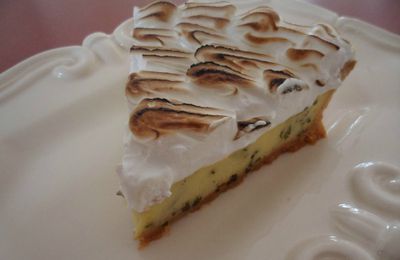 Tarte au citron meringuée au basilic