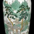A massive famille-verte baluster vase, Qing dynasty, Daoguang period (1821-1850)