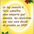 Mes bonnes résolutions pour l'année 2009