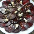 carpaccio de betteraves au chèvre