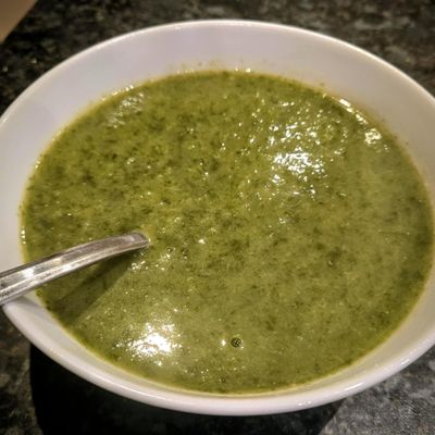 Potage de fanes de carottes