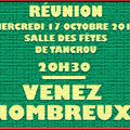 Réunion d'octobre