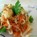 SALADE DE CRUDITES AU JUS D'ORANGE ET GINGEMBRE FRAIS