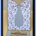 Carte chevalet chemise-cravate "Joyeux Anniversaire"