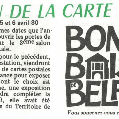 Historique du Salon de la Carte Postale à Belfort, le 3e Salon en 1980 !