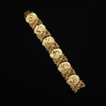Bracelet en or filigrané et médaillons d’ivoire. Chine, XIXe siècle