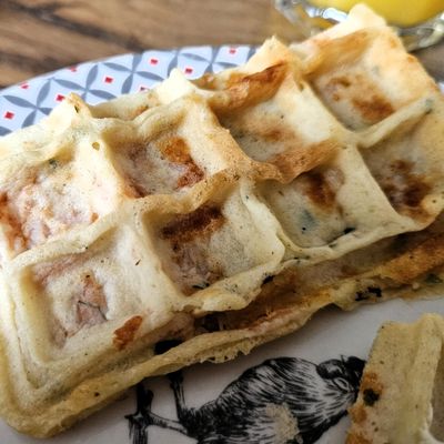 GAUFRES SALEES AU SAUMON FUME
