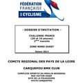 Invitation à la 2e manche du challenge de France zone Nord Ouest à Carquefou les 10 et 11 mai 2014