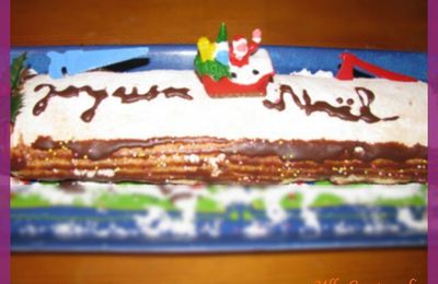 Bûche de Noël à la framboise