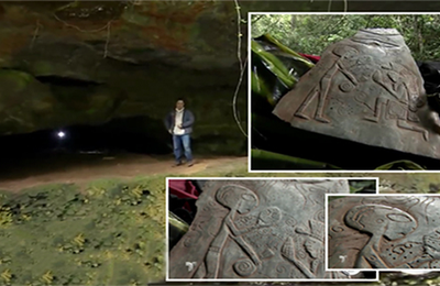 ➡️Les locaux découvrent des pierres de jade montrant un contact avec des extraterrestres dans une grotte au Mexique