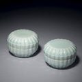 Pair of qingbai porcelain lobed boxes, China, Song dynasty, 12th–13th century
