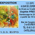 exposition de peinture au bar de l'éspérance à Chatellerault 2010.