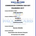 PALMARES 2017 - UCTPR SUD EST