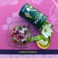 Crème banane/coco/chia  au thé matcha 
