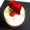 Tiramisu salé sur betterave en gelée de framboises