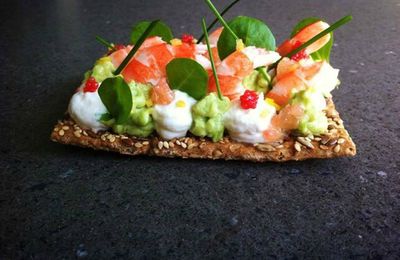 Avocat/crevette en tartine