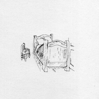 van gogh, la cambre à Arles (détail)