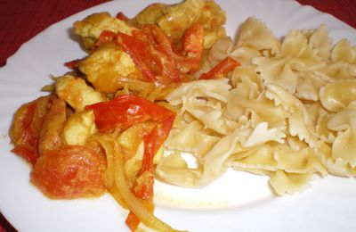 Poulet curry-tomates