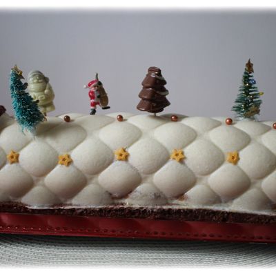 Bûche poire chocolat croustillant spéculoos