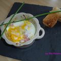 Oeuf Cocotte Fromage de chèvre et Jambon