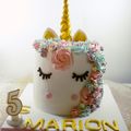 La gâteau licorne de Marion (unicorn cake)