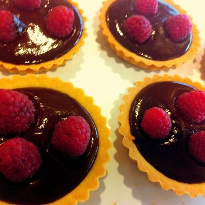 Tartelettes au chocolat & Fruits rouges