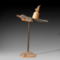 A painted wood crow, China, Gansu province, Han dynasty (206 BC-220 AD)
