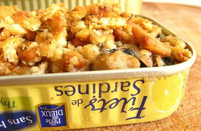 Crumble aux sardines: une recette avec les produits du placard