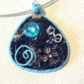 pendentif bleu turquoise