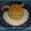 Riz safrané au poisson blanc et aux crevettes