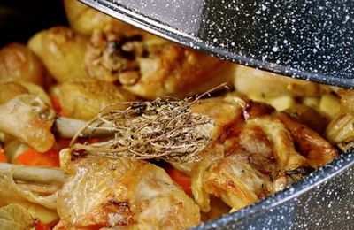 Cuisses de poulet au four dans leur roaster !