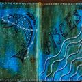 Challenges artjournal et gribouillages : Bonbons, Film, vert, gratitude, poisson
