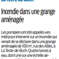 Incendie dans une grange aménagée