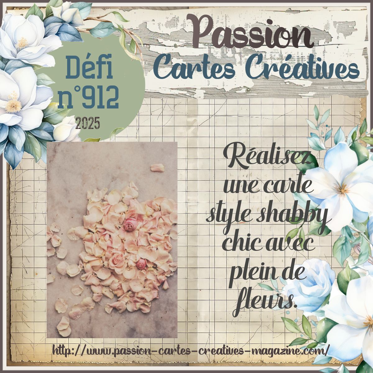 912 MOIS SHABBY plein de fleurs 18 sept