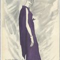1958 Balenciaga dress, illustration by Pierre Brissaud.