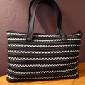 SAC GROSSE TIRETTE NOIR DESSIN BLANC