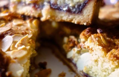 Tarte aux amandes et à la confiture de framboises ou Bakewell tart