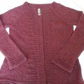 Gilet d'alpaca au tricot/ Chaqueta de alpaca tejida a dos agujas o punto de media